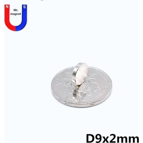 50pcs 9x2 mm Neodymium Magnet Disc N35 Permanent Small Round Super Powerful Strong Magnetic Magnets For Craft 9 mm x 2 mm