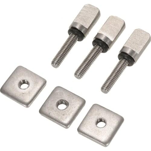 Stainless Surfboard Longboard Sliding Fin Screw & Fin Plate Smart Screw Replacement Kit for Stand Up Paddle Body Board 3 Sets