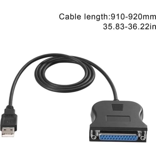 USB 2.0 To 25 Pin DB25 Parallel Port Cable IEEE 1284 1Mbps 25pin Parallel Printer adapter Cord Wholesale New