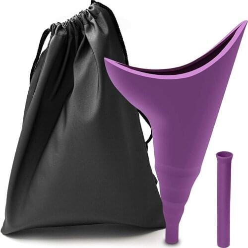 Portable Reusable Urinal Funnel with Extension Tube Urinal Standing Up to Pee Funnel For Camping,Hiking Female Urination Device