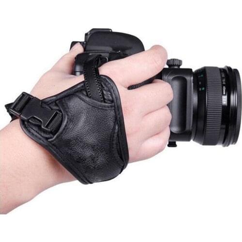 Professional Soft PU Leather Hand Grip Holder Wrist Strap with a screw hole Straps for Canon/Nikon SLR Camera Accessories