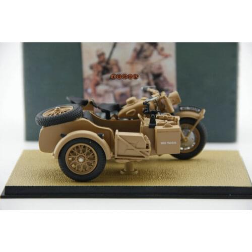 Rare Diecast Toy Model ATLAS 1:24 Classic B MW R75 World War II German Motorcycle Sidecar for Boy Gift,Decoration,Collection