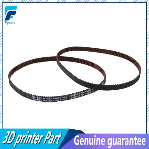 GATES-LL-2GT 3D Printer 2GT Belt Closed Loop Fiberglass Reinforced Rubber GT2 Timing Belt 2GT-6 Length 302mm Width 6mm