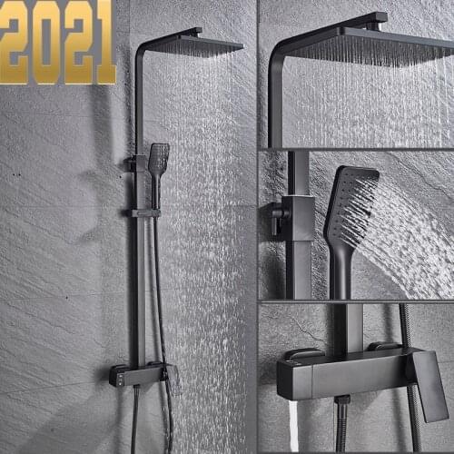 Luxury black shower Set shower Faucet Hot and Cold Black Shower faucet shower mixer Taps