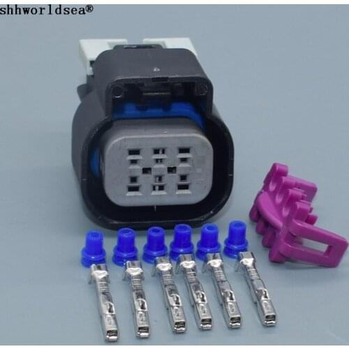 Shhworldsea 6 Pin 15355297 15418498 Automotive Waterproof Female Plug Throttle Motor Drive Connector Socket For BUICK
