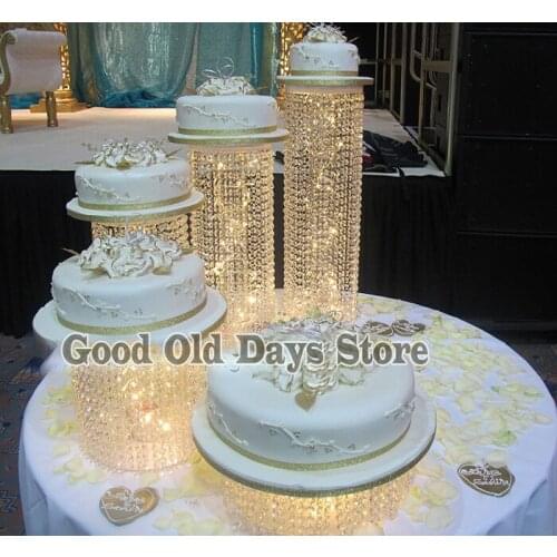 5pcs Crystal wedding cake Europe wedding cake stand Banquet Party Cake Display Birthday Decoration Cake cupcake display