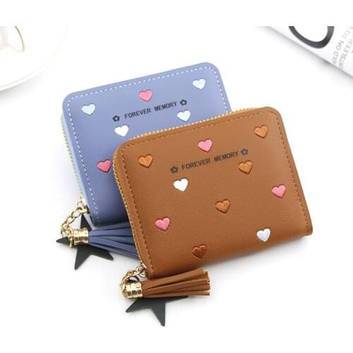 Tassel Ladies Portable Wallet Ladies Small Wallet Cute Girl Short Zipper Coin Purse Coin Purse Wallet