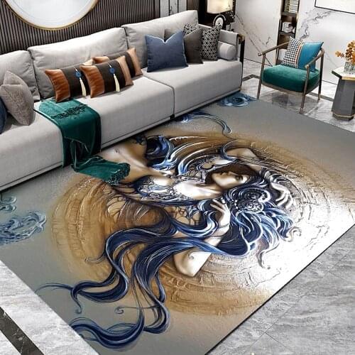 2020 European Style Carpet Printed Flannel Area Rug Room Floor Printed Carpet For Living Room Bedroom Home Decorative Crapet
