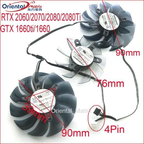 3pcs/Lot PVA080E12R 12V 0.5A VGA Fan For iGame RTX 2060 2070 2080 2080Ti GTX 1660ti 1660 Graphics Card Cooling Fan 4Wire 4Pin