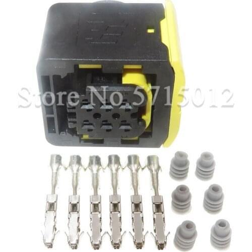 6 Hole Female Automotive Connector Waterproof Electrical Wire Sockets For Auto Truck DJ7063B-1.5-21