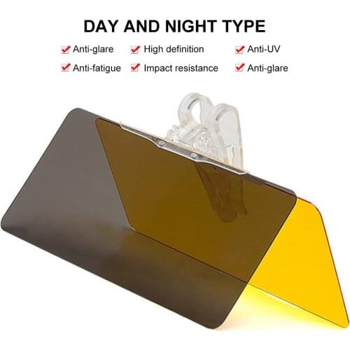 Car Sun Visor HD Anti Sunlight Dazzling Goggle Day/Night Vision Driving Mirror UV Fold Flip Down Sunshade Extender Car Styling