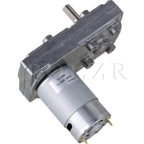 BQLZR High Torque Metal Gear Motors DC 12V 5RPM Square Electric Drive Motor