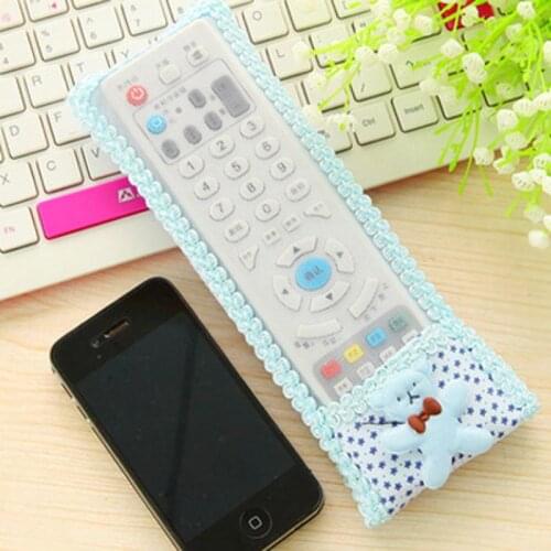 1 Pcs Cute Bear TV Remote Control Case Air Condition Textile Cover Protective Bag Big Medium Small 3 Size