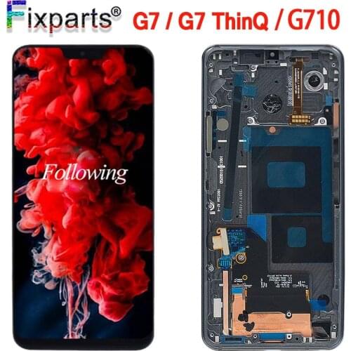 6.1" For LG G7 LCD G710 G710EM G710PM G710VMP Display Touch Screen Digitizer Assembly With Frame Replacement For LG G7 ThinQ LCD