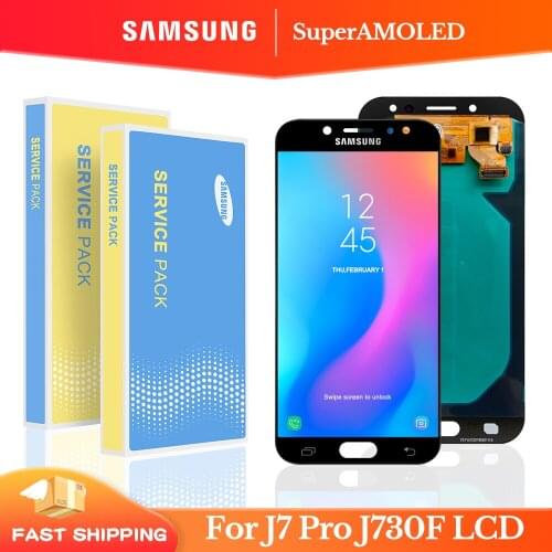 Super Amoled Display For Samsung Galaxy J7 Pro 2017 J730 J730F LCD Display Touch Screen Digitizer Assembly For Samsung J730