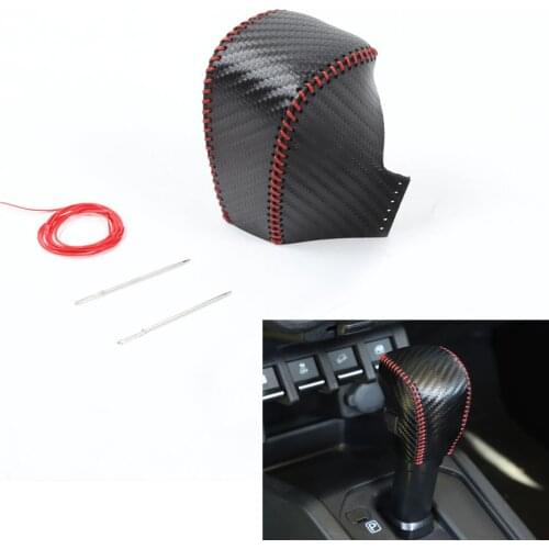 For Suzuki Jimny 2019+ Car Gear Shift Knob Head Cover Leather Protective Holder Interior Auto Accessories