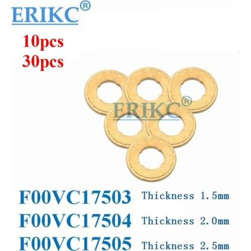 ERIKC Adjust Copper Washer F00RJ01453 Injector Copper Rings FOOR J01 453 Thick=1.5mm Nozzle Copper Gasket Shims F00R J01 453