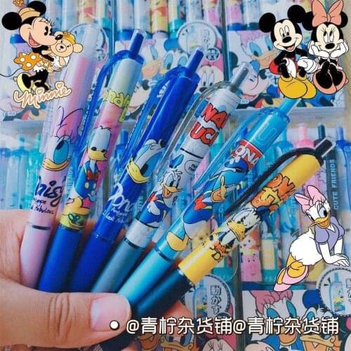 30pcs/Disney series gel pens, various cartoon patterns, press ballpoint pen, office writing black ink, signature pen gift