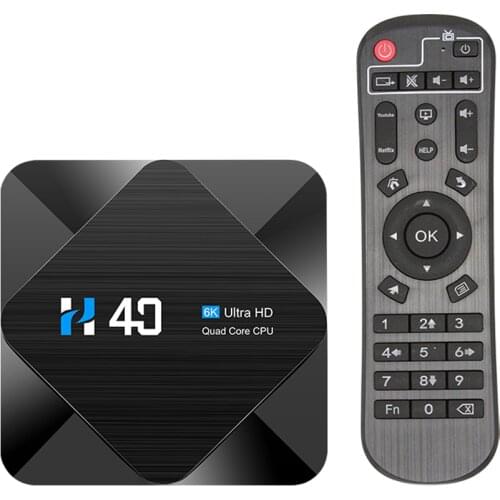 H40 Android 10.0 tv box 2.4G 5GHz Wifi Bluetooth 4GB 64GB Quad-core Set top box 6K 3D media player YouTube Smart Android TV Box