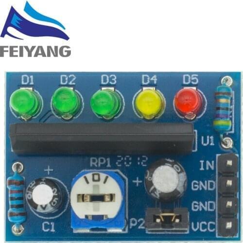 DC 3.5V-16V KA2284 Power Audio Voltage Level Indicator Battery Capacity Indicator Red Green LED for Voltmeter Volume VU Meter