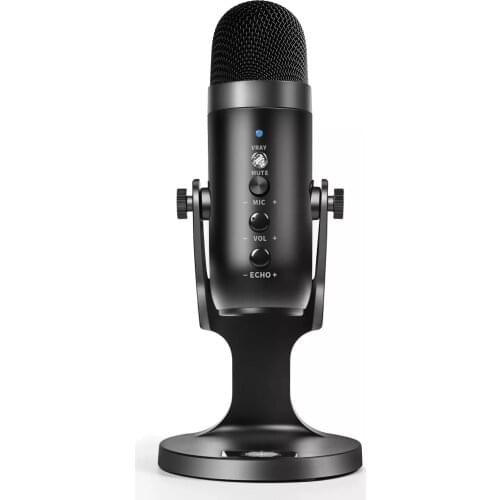 USB Condenser Microphone PC Microphone Mic Stand POP Filter To Gaming Streaming Podcasting Recording Headphone for Computer USB