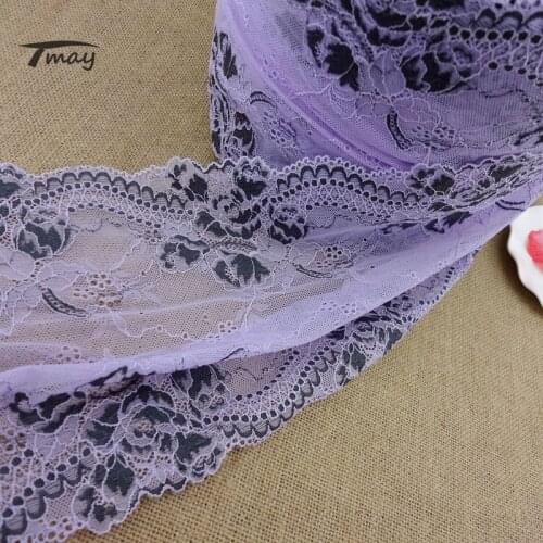 #1501 Lace 23-23.5CM Wide Stretch Elastic Lace Mesh Fabric Edge Trim Trimming Embroidered DIY Garments Sewing Supplies
