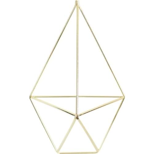 4 Pieces Rustic Wall Mount Hanging Irregular Pentagon Geometric Iron Tillandsia Air Plants Holder Rack Wall Accent Decor