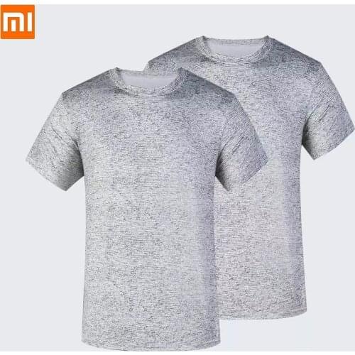 New Antibacterial cold breathable refreshing skin-friendly mens T-shirt Running fitness Comfortable short sleeve