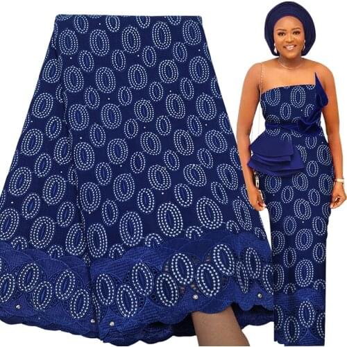 Fabricbob New Swiss Voile Lace Fabric 2021 High Quality Party Embroidery Soft Cotton African Lace Fabric 2.5 Yards