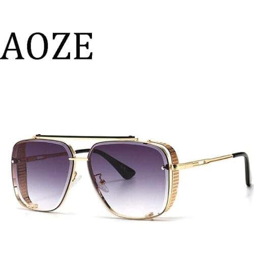 Luxury brand design Fashion Mach Six Eight Style Gradient lens Sunglasses PUNK Men Vintage Brand Design Sun Glasses Oculos 115