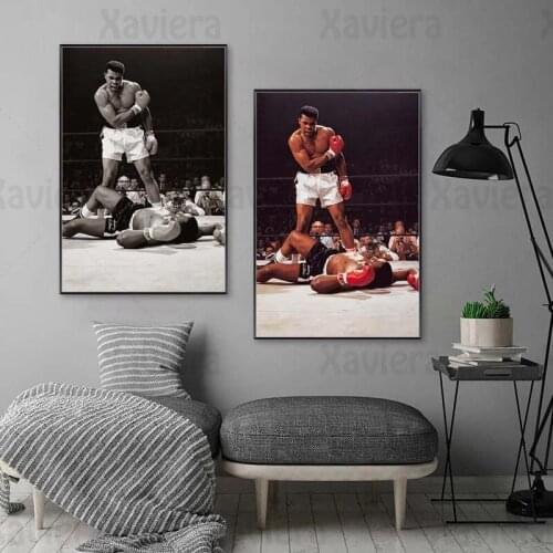 Muhammad Ali Posters Prints Wall Art Canvas Painting Famous Boxer Painting Inspirational Art Picture for Living Room Home Decor