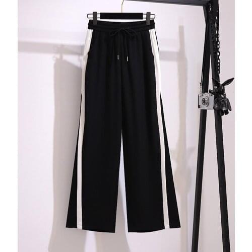 Casual Temperament Pants Thin Wide Leg Pants Fashion Korean Pants Spodnie Dresowe Damskie Pantalon Taille Haute Femme