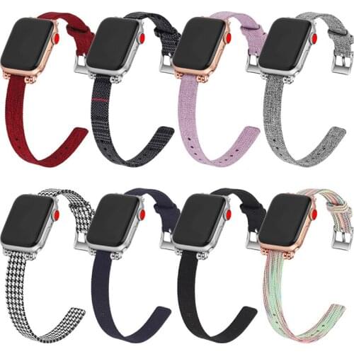 Urban Fashion Universal strap For Apple Watch Series 4/3/2/1 38-40MM 42-44MM Nylon canvas strap for iwatch Backup strap gift