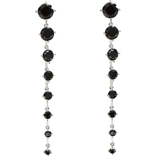 Fashion contracted zircon women copper alloy earrings for birthday party gift cheap factory shop earrings wholesale price