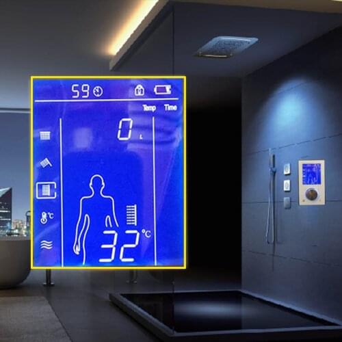 Thermostat Intelligent TouchScreen Shower Douche Bathroom Smart Faucet Mixer Valve Digital LCD Shower Control Panel Concealed