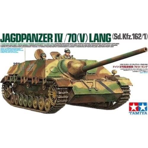 Tamiya 35340 1/35 Scale Jagdpanzer IV/70(V) Lang Sd.Kfz.162/1 Armored Tank Assembly Model Building Kits For Adults Hobby DIY
