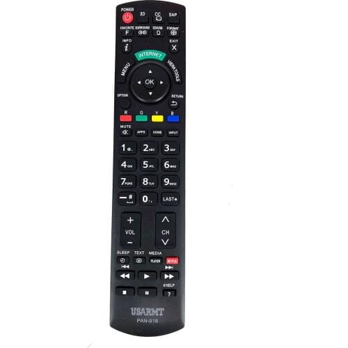 FOR PANASONI PAN-918 Universal LCD TV Remote Control works for Panasonic 3D Smart HDTVs N2QAYB000485 TC-2140 SC-32HK860N