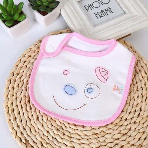 Cartoon Print High Quality Baby Bibs Cute Cotton Bib Snap Toddler Newborn Kids Waterproof Saliva Towel Infant Burp Feeding Cloth