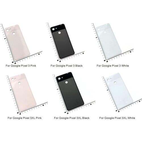 New For Google Pixel 3 XL Battery Cover Door Back Housing Rear Case For Google Pixel 3 Back Battery Door Replacement Parts