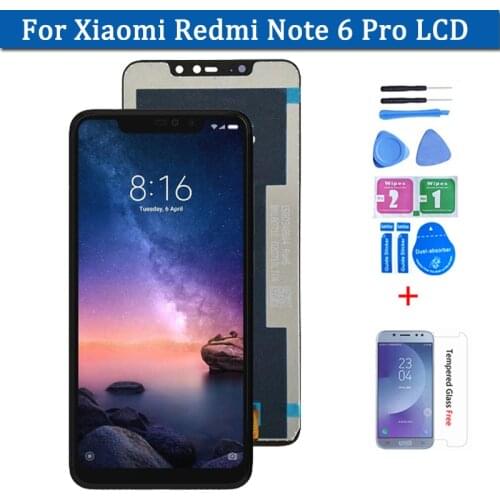 6.26 inches Display For Xiaomi Redmi Note 6 Pro LCD Touch Screen Digitizer Panel Assembly Replacement Phone Part Repairment