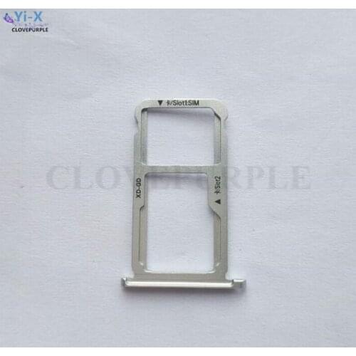 1PCS Gold/Silver New Nano SIM Card Tray Micro SD Card Holder Slot Adapter Parts For Huawei Honor 6X