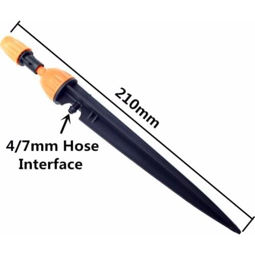 100 pcs Adjustable Dripper Nozzles 4/7mm hose barbed Connectors Garden lawn irrigation system fittings hot sale