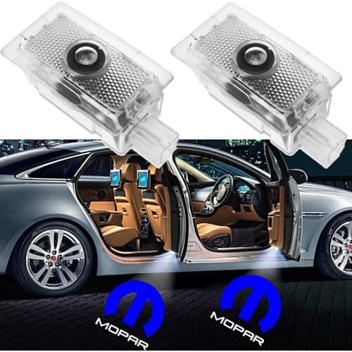 2-4pcs LED Car Door Light For Chrysler Lancia Thema 200 300 Series M MOPAR Logo Emblem Shadow Projector Welcome Lamp Car Styling