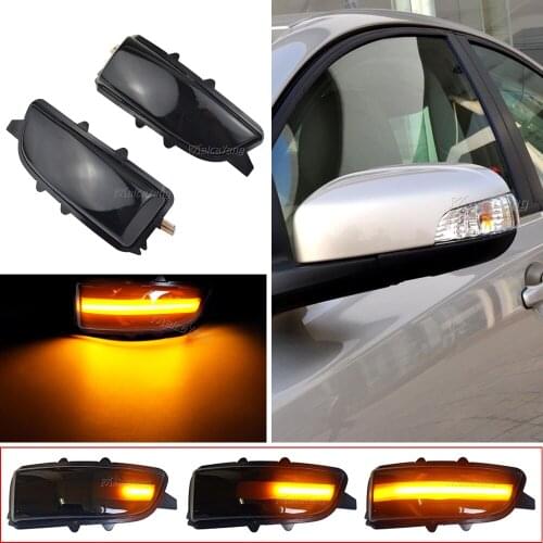 2PCS For Volvo C30 C70 S40 S60 V40 V50 V70 2008-2010 LED Dynamic Turn Signal Rearview Mirror Sequential Indicator Light Lamp