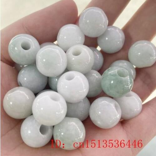 10PC Natural Emerald Carved Macroporous Beads Accessories DIY Bangle Charm Jewellery Fashion Hand-Carved Man Woman Luck Amulet