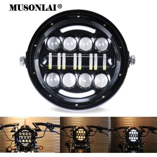 7 inch Motorcycle LED Headlight with Daytime Running Light DRL for Harley Street Glide Road King Tri Cvo Heritage Softail Deluxe