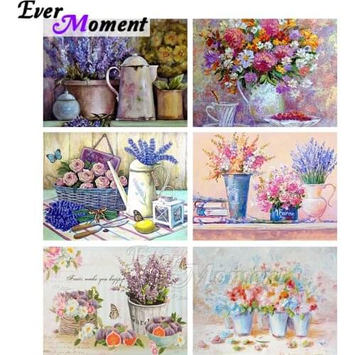 Ever Moment Diamond Painting Resin Drills Wall Art Flower DIY Crystal Rhinestone Picture For Giving Handicraft Kits ASF2212