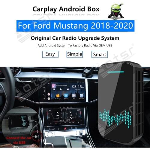 Car Radio Carplay Android Ai Box For Ford Mustang 2018-2020 Multimedia Player Apple Carplay Box Wireless Upgrade Mirror Link GPS