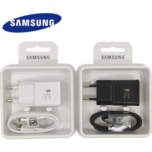 Samsung fast Charger EU plug quick charge adapter USB type c cable For Galaxy S10 S8 S9 Plus Note 8 9 10 A3 A5 A7 2017