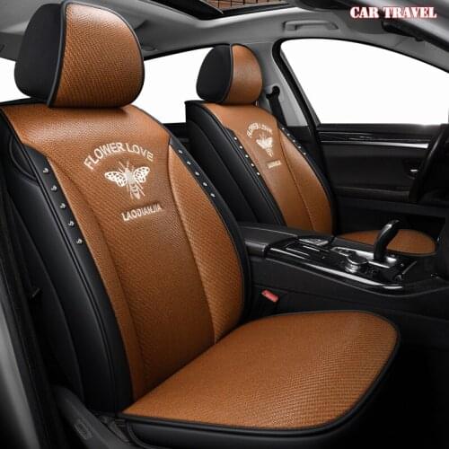 CARTRAVEL flax car seat covers For mitsubishi pajero sport lancer asx 2011 outlander l200 colt car protector seat cover cars